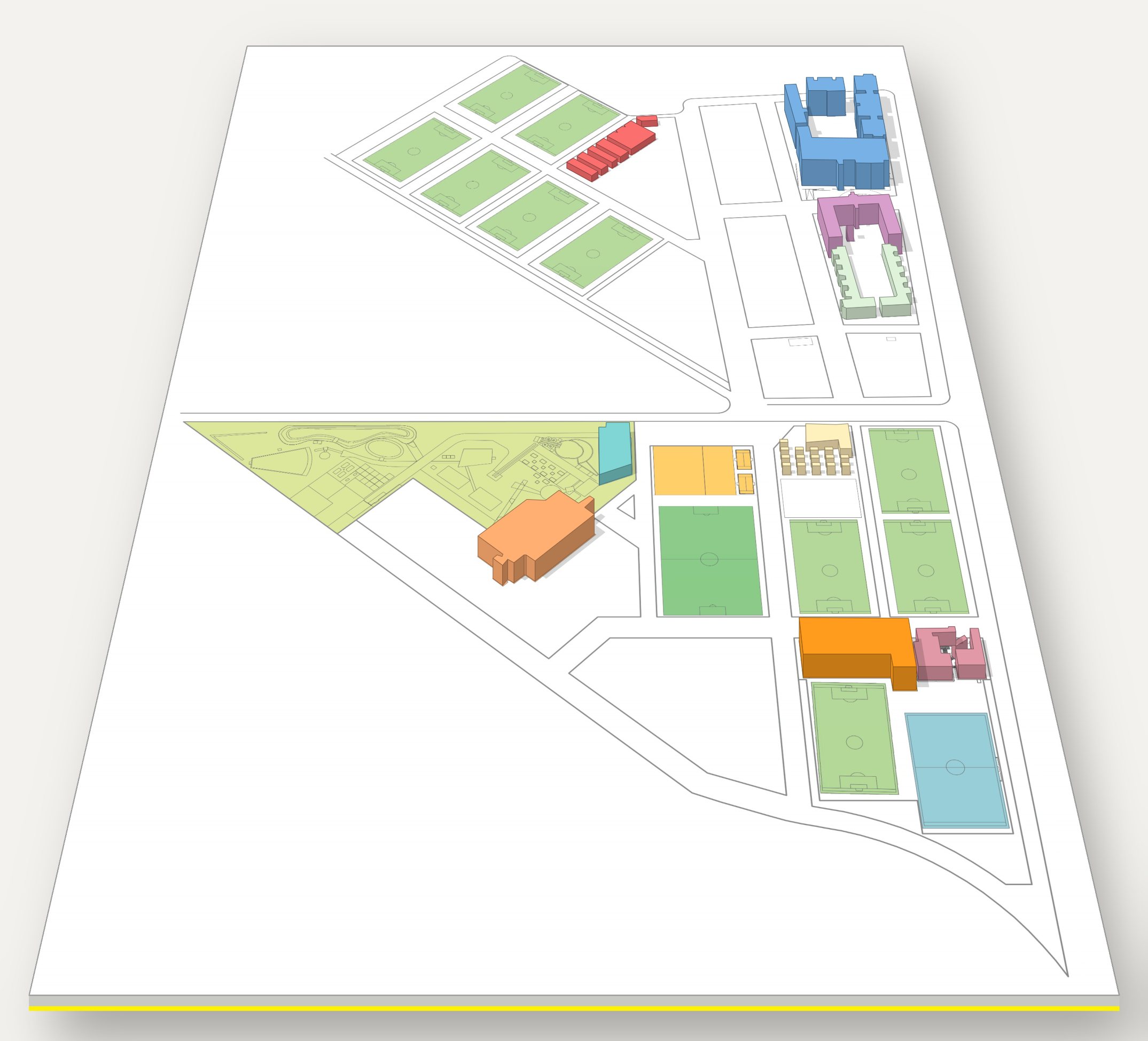 Plano en perspectiva del complejo El Norte CD